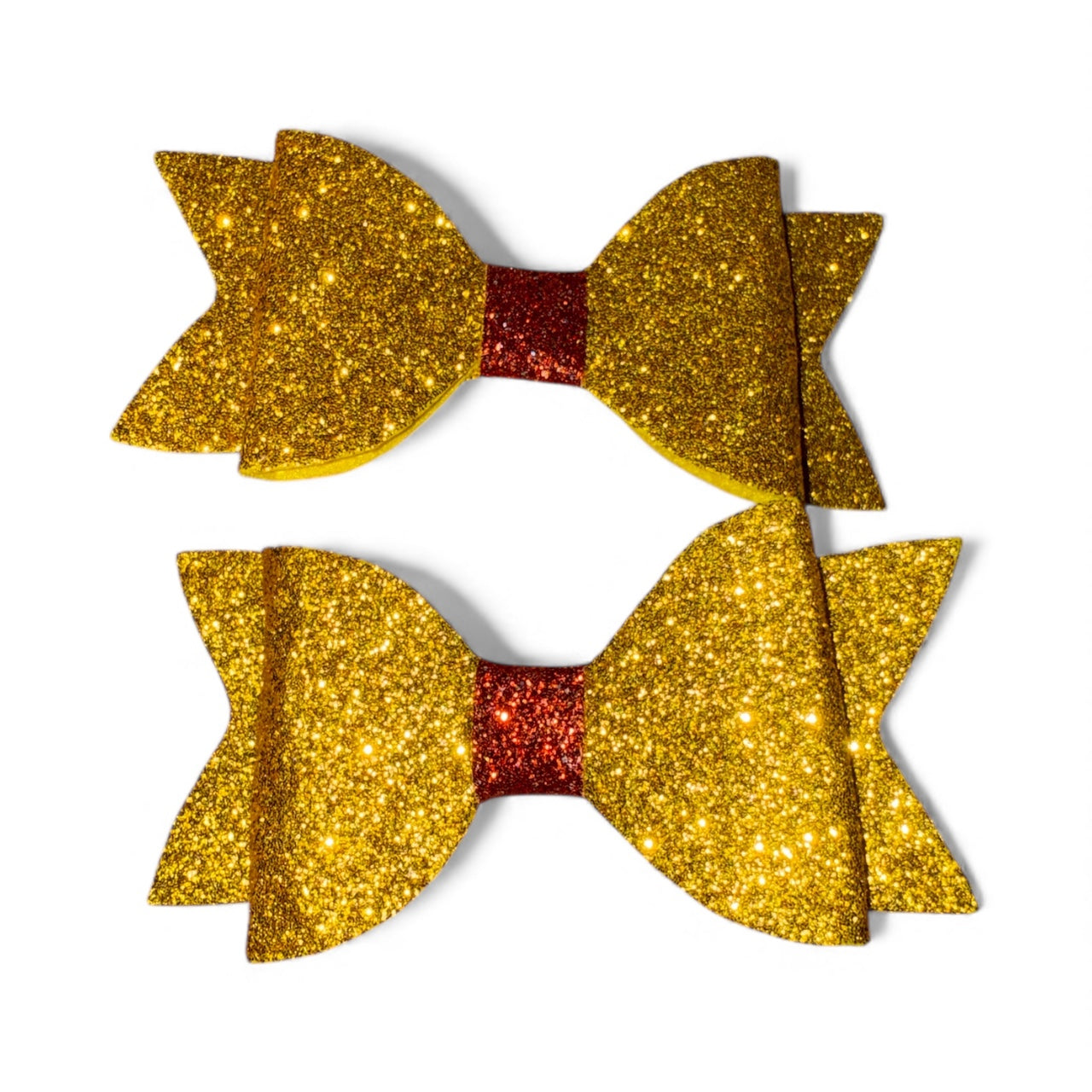 Gold Pig Tail Bows