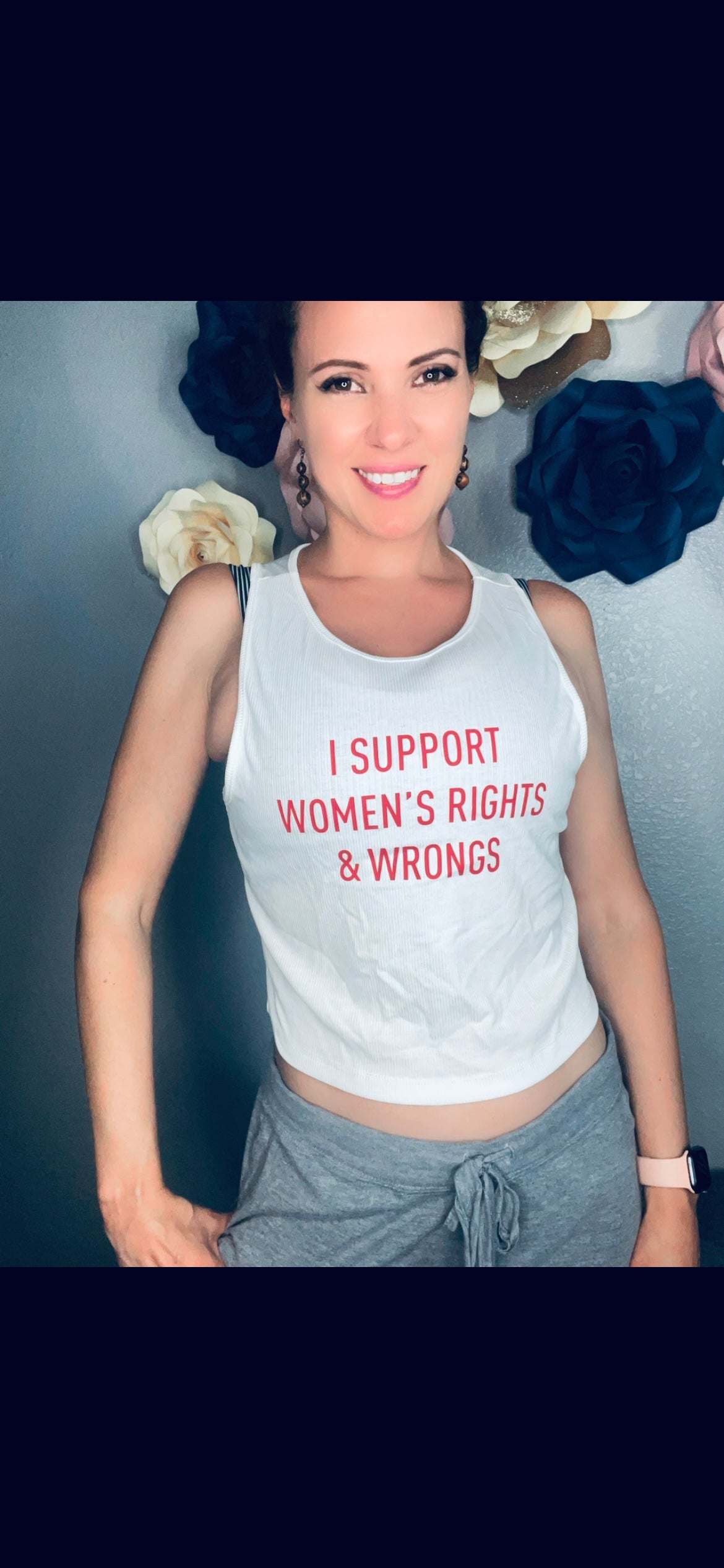 I Support Womens Rights And Wrongs Tight Crop Top
