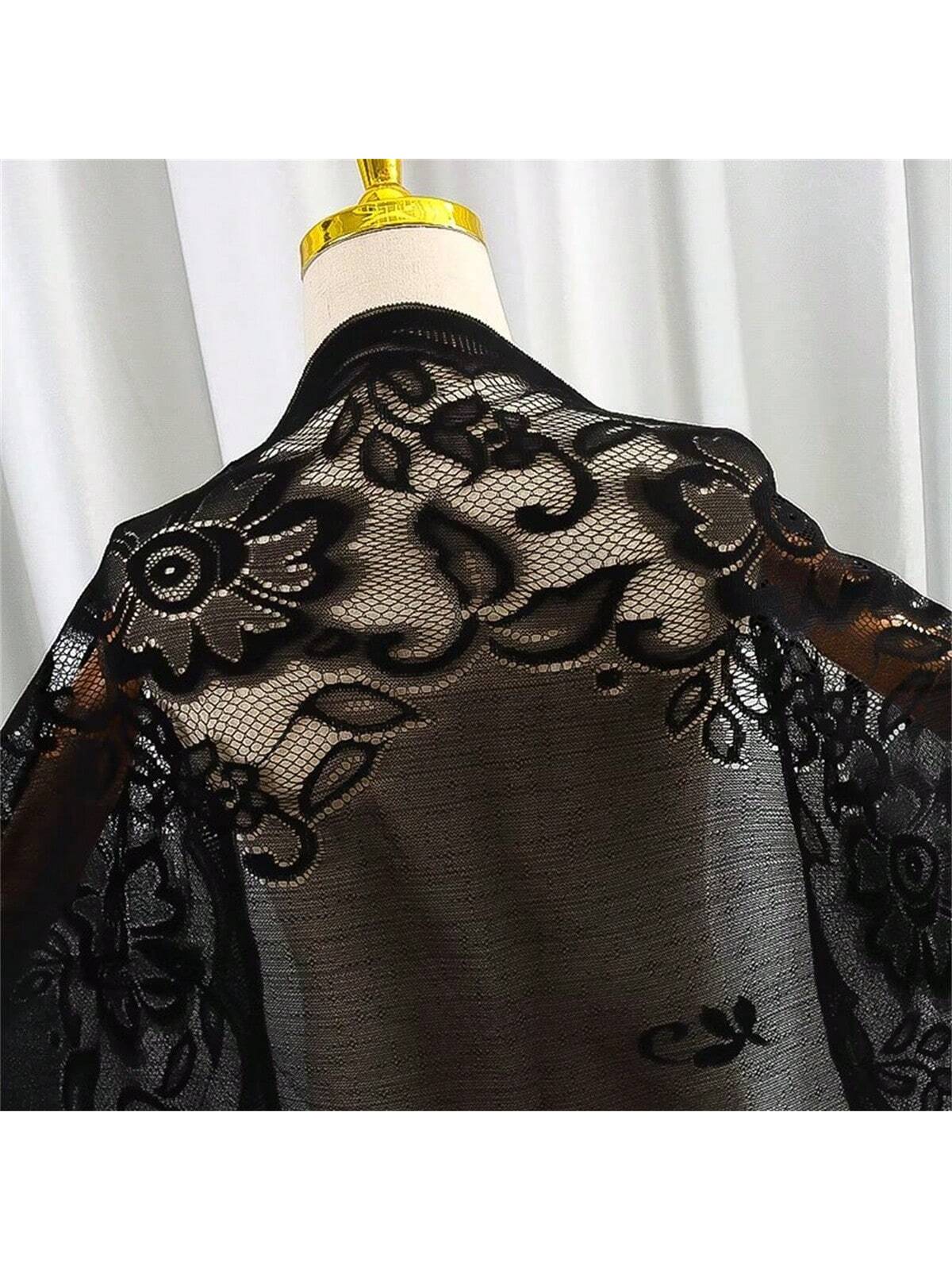 Wrap Me Up Lace Tassel Shawl