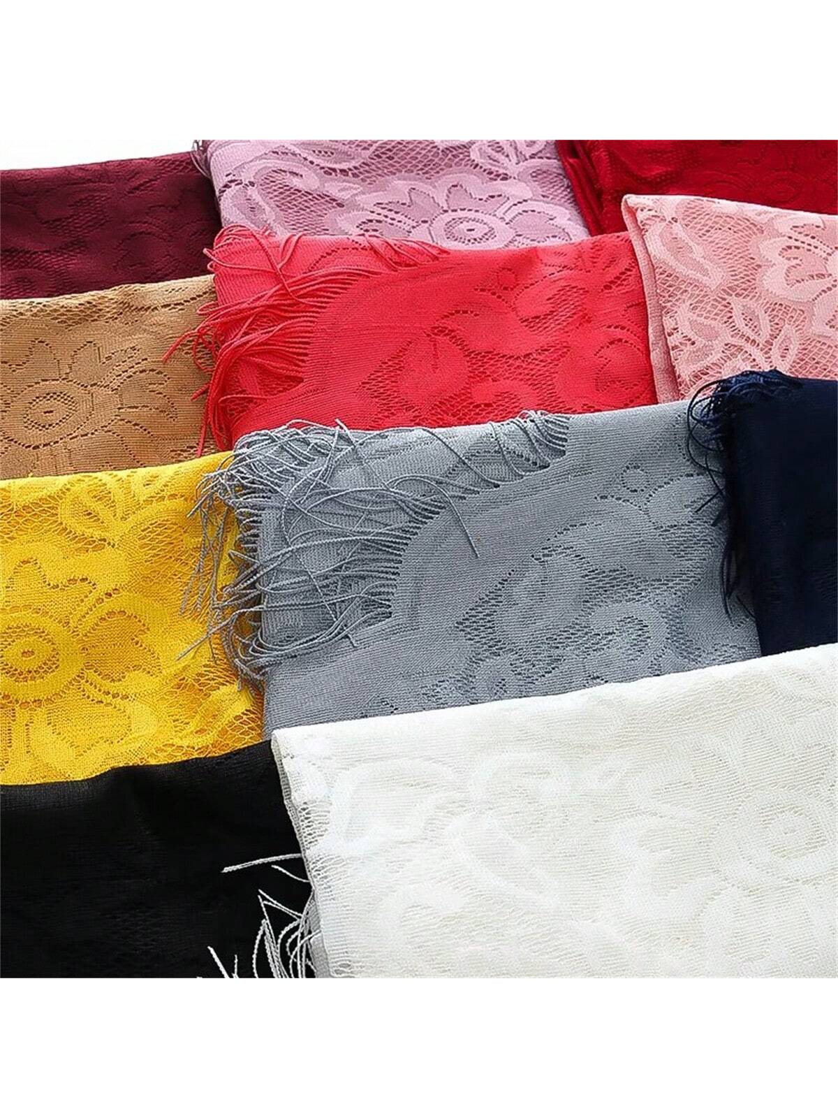 Wrap Me Up Lace Tassel Shawl
