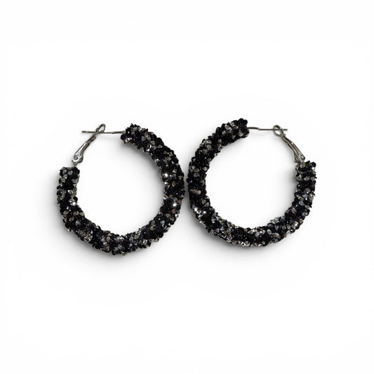 Lost In Space Black Sugar Hoop Earrings