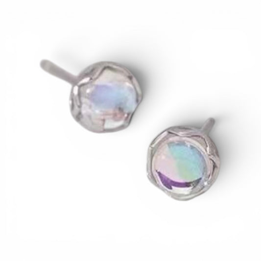 Over The moon -Sterling Silver Stud Earrings