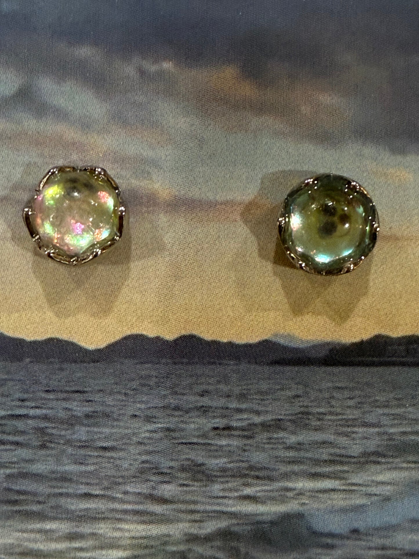 Over The moon -Sterling Silver Stud Earrings