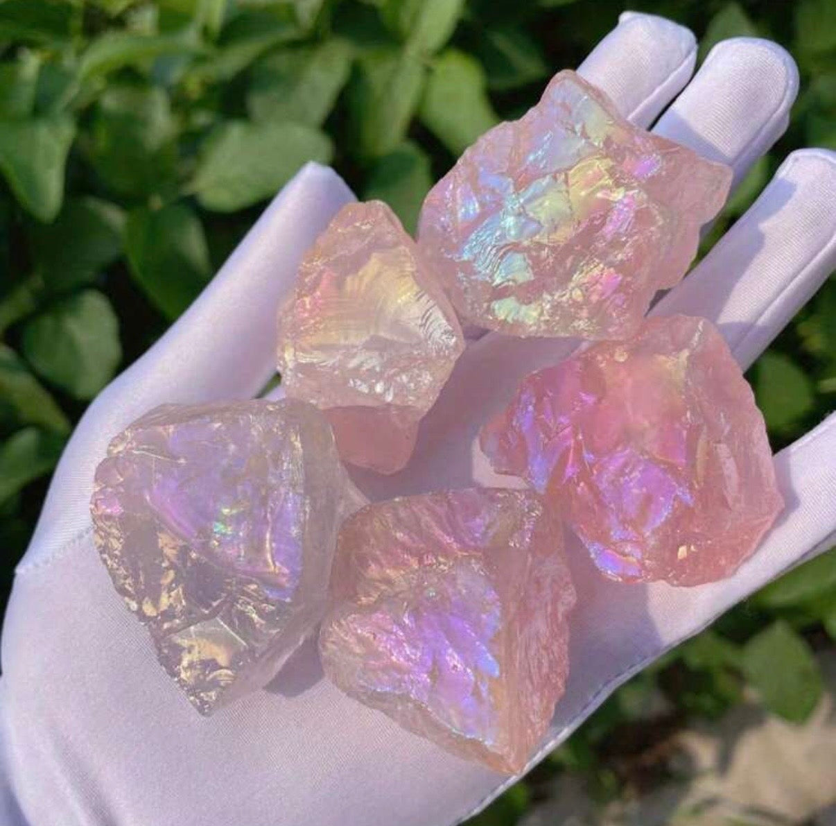Aura Rose Quartz Crystal