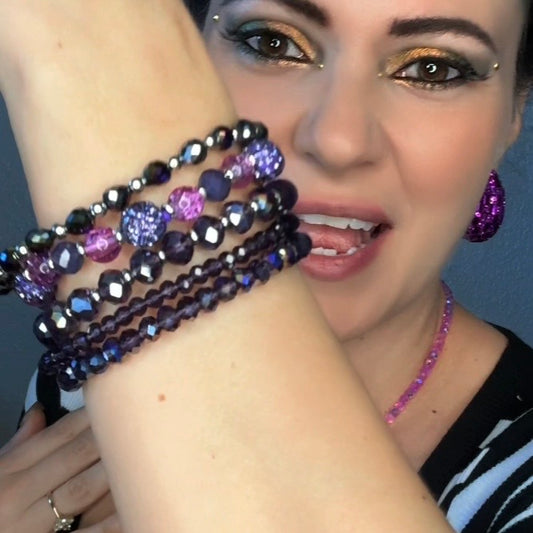 Charmed Purple Bracelet Stack