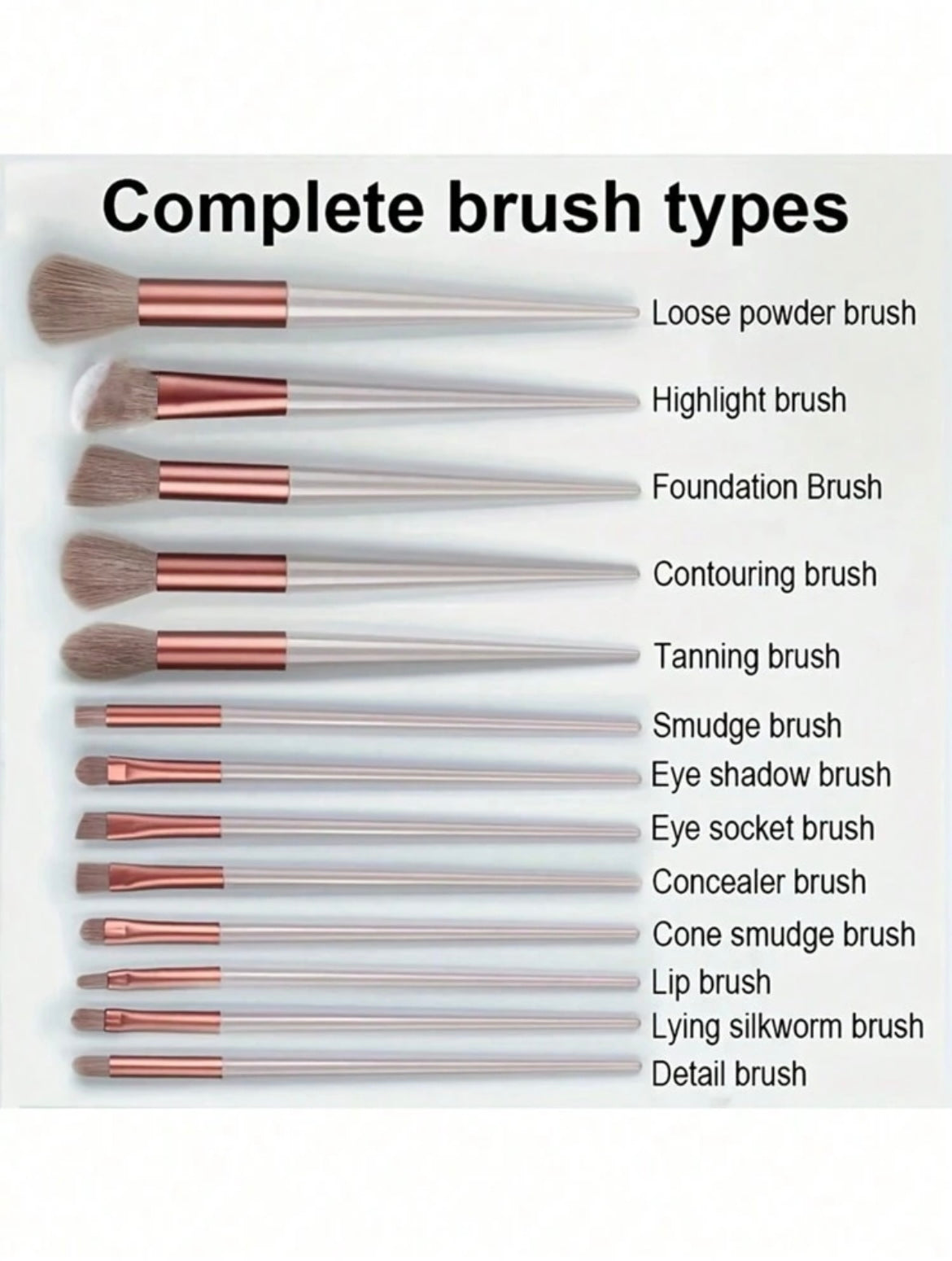 13 Piece Makeup Brush Set