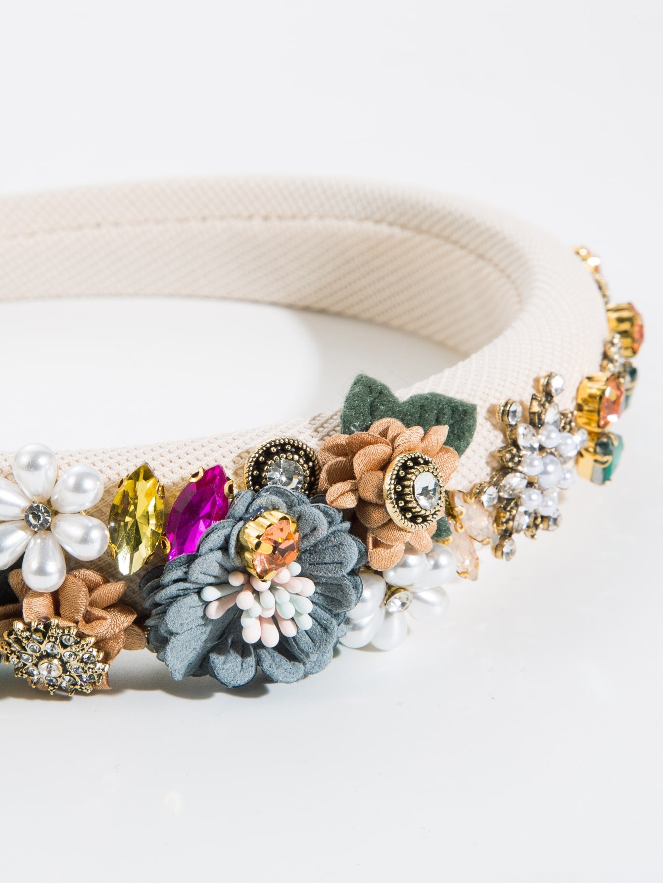 Diadema de diamantes de imitación para niños con flores