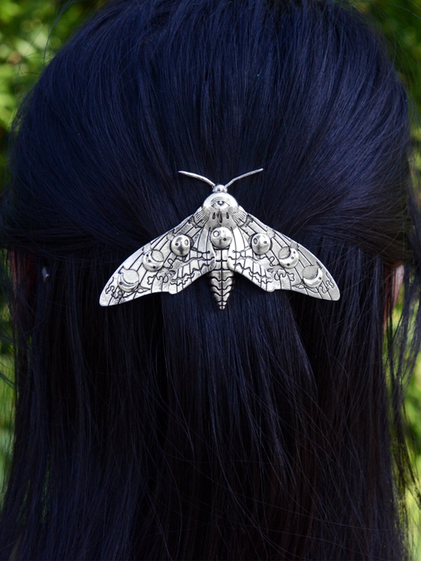Pinza para el pelo de polilla texturizada
