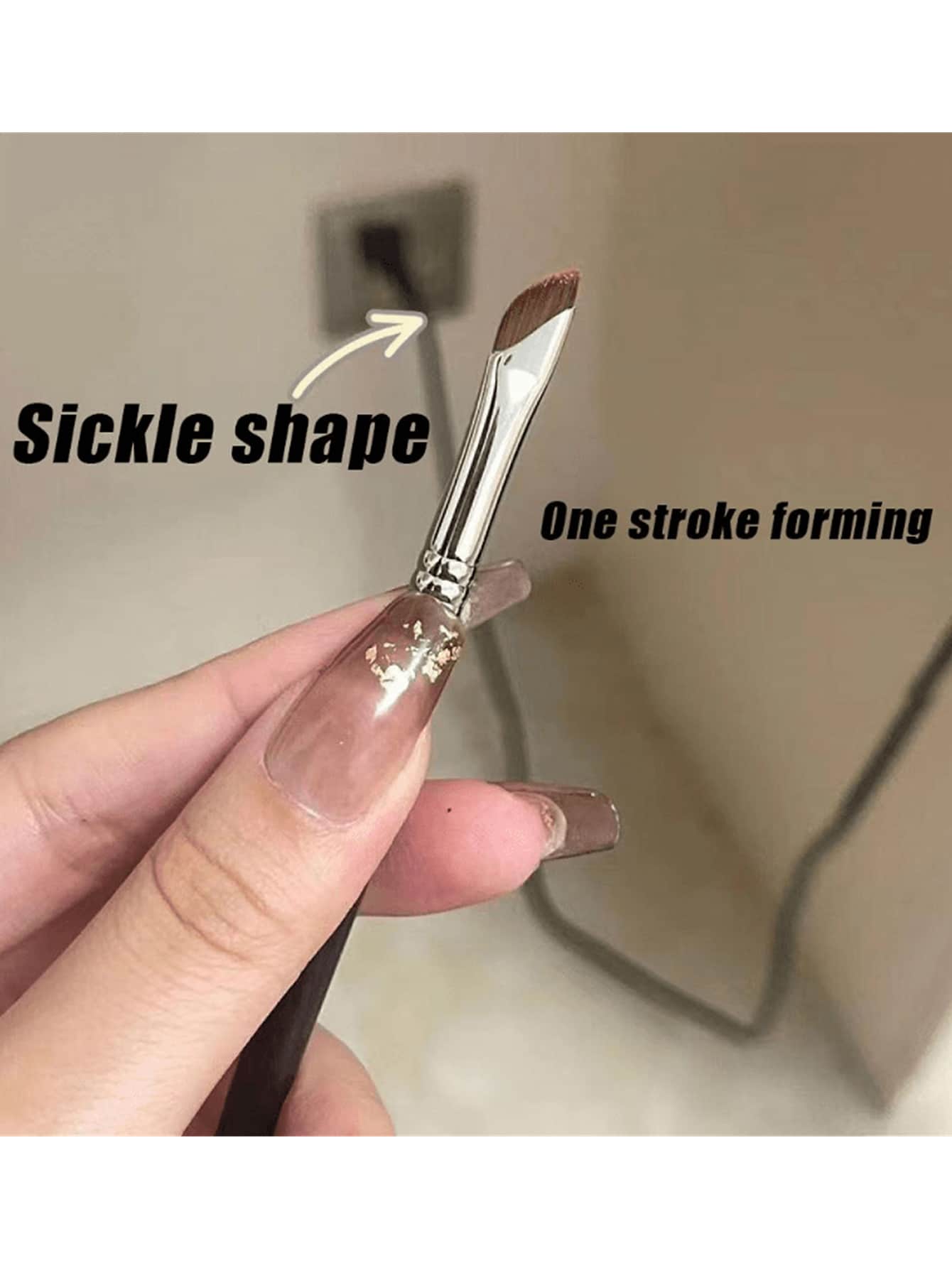 Magic Wand Blade Eyeliner Brush Ultra fino ángulo fino plano 1 pieza