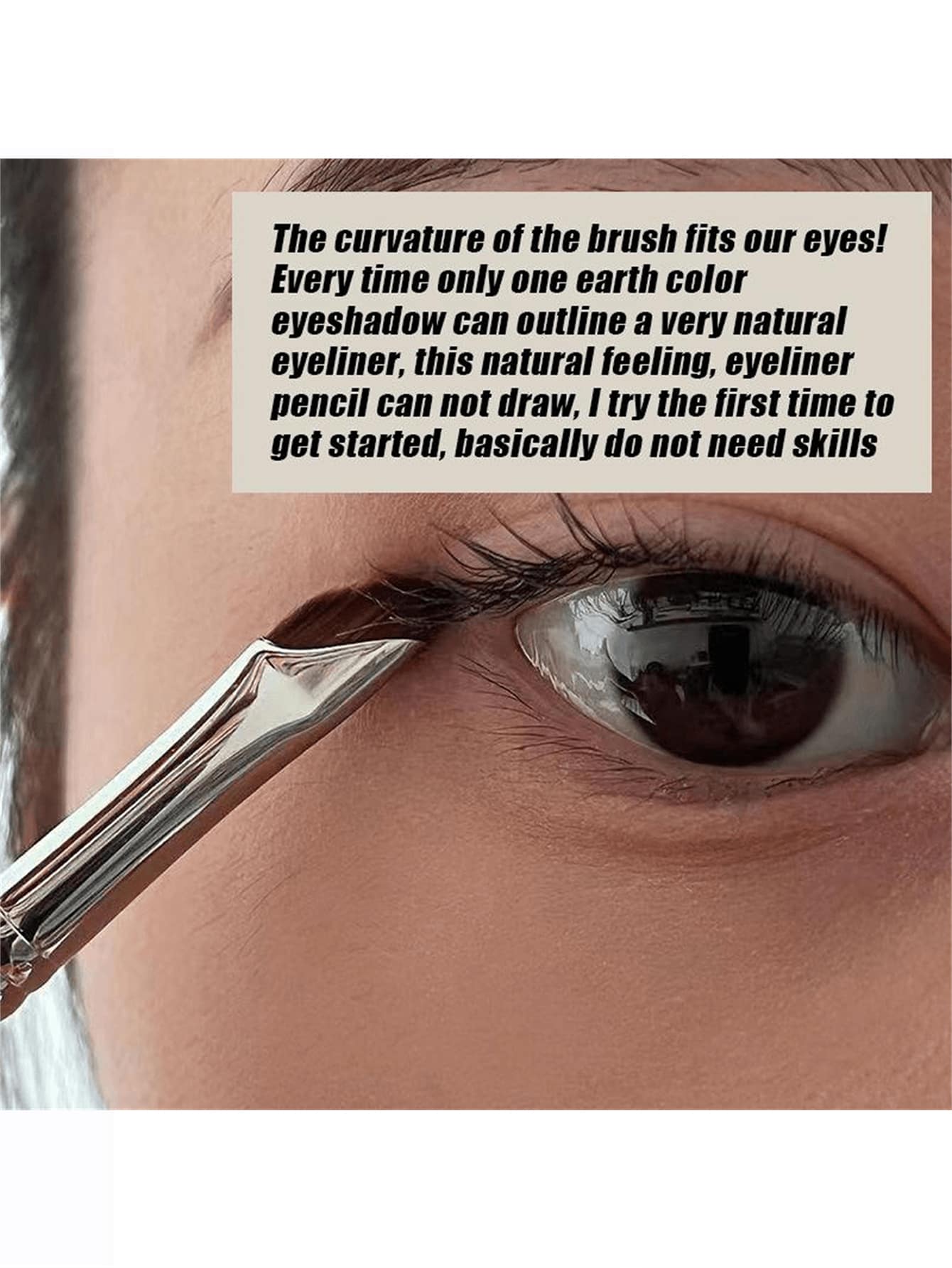 Magic Wand Blade Eyeliner Brush Ultra fino ángulo fino plano 1 pieza