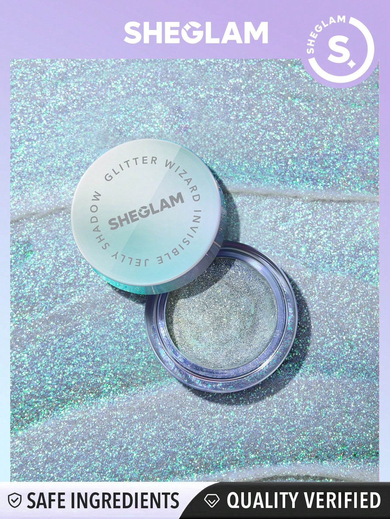 Glitter Wizard-sombra de gelatina Invisible, brillo mágico, sin manchas, no grasoso, fácil de usar, crema suave y suave