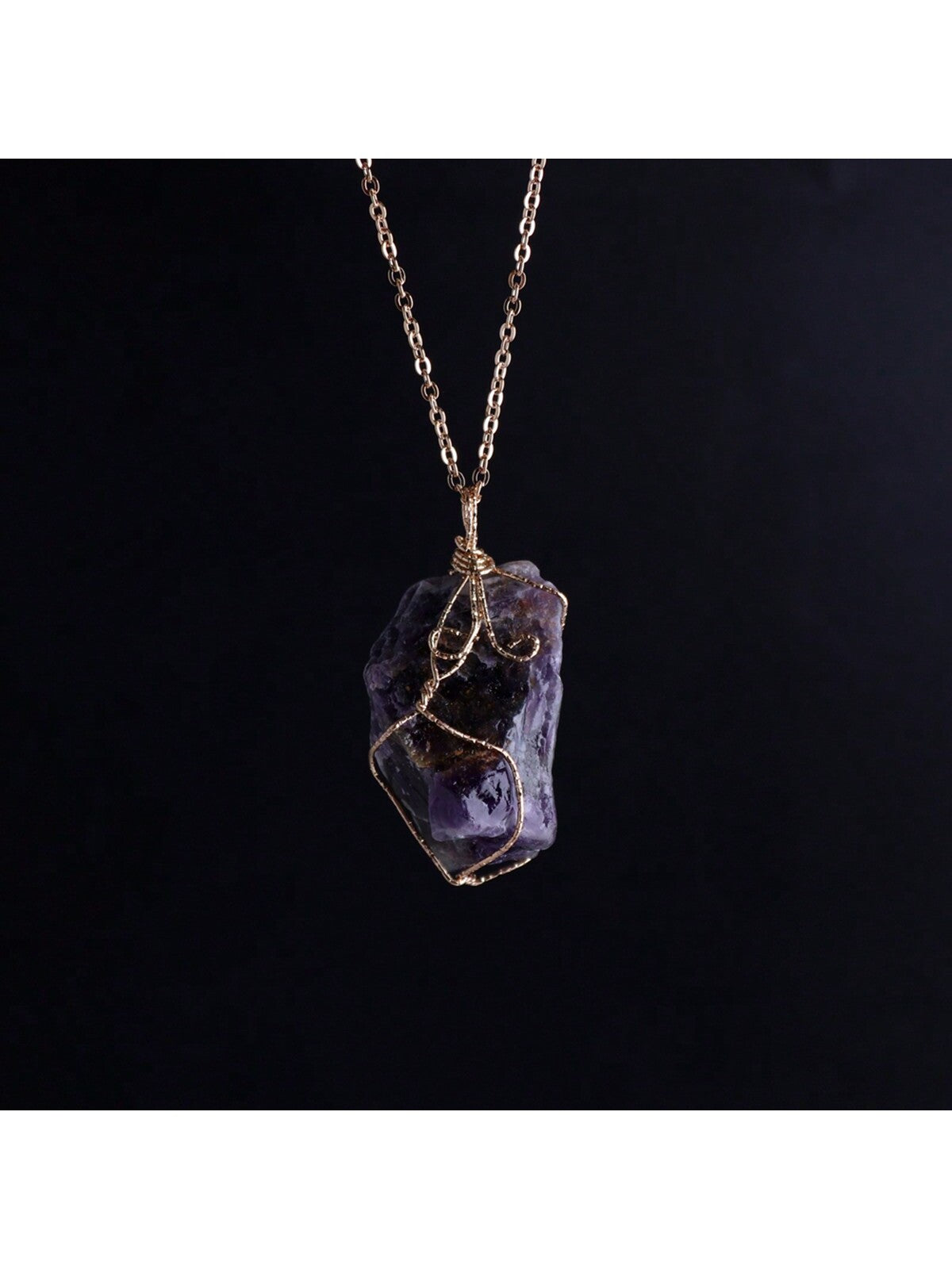 Natural Raw Stone Pendant Necklace