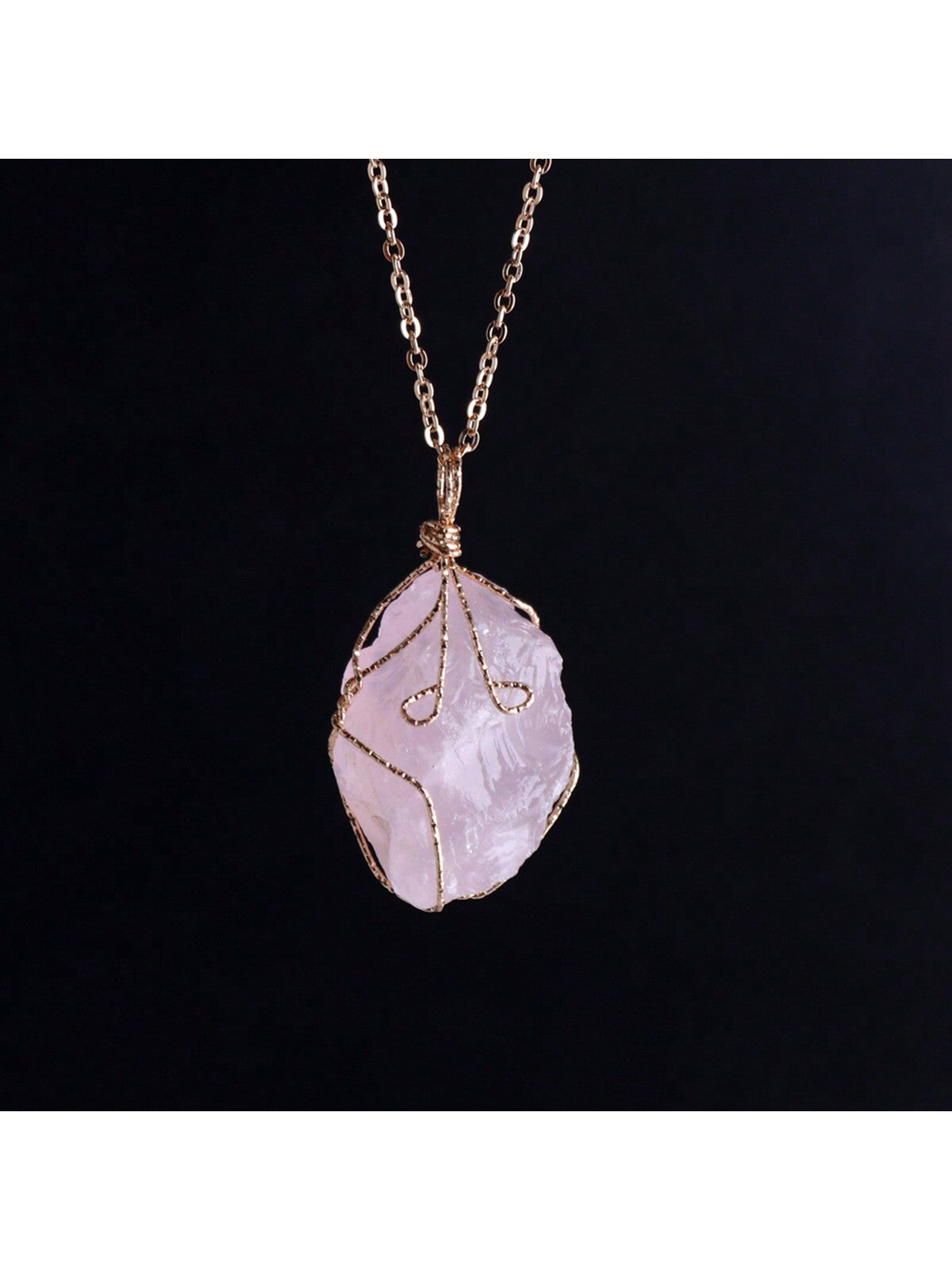 Natural Raw Stone Pendant Necklace