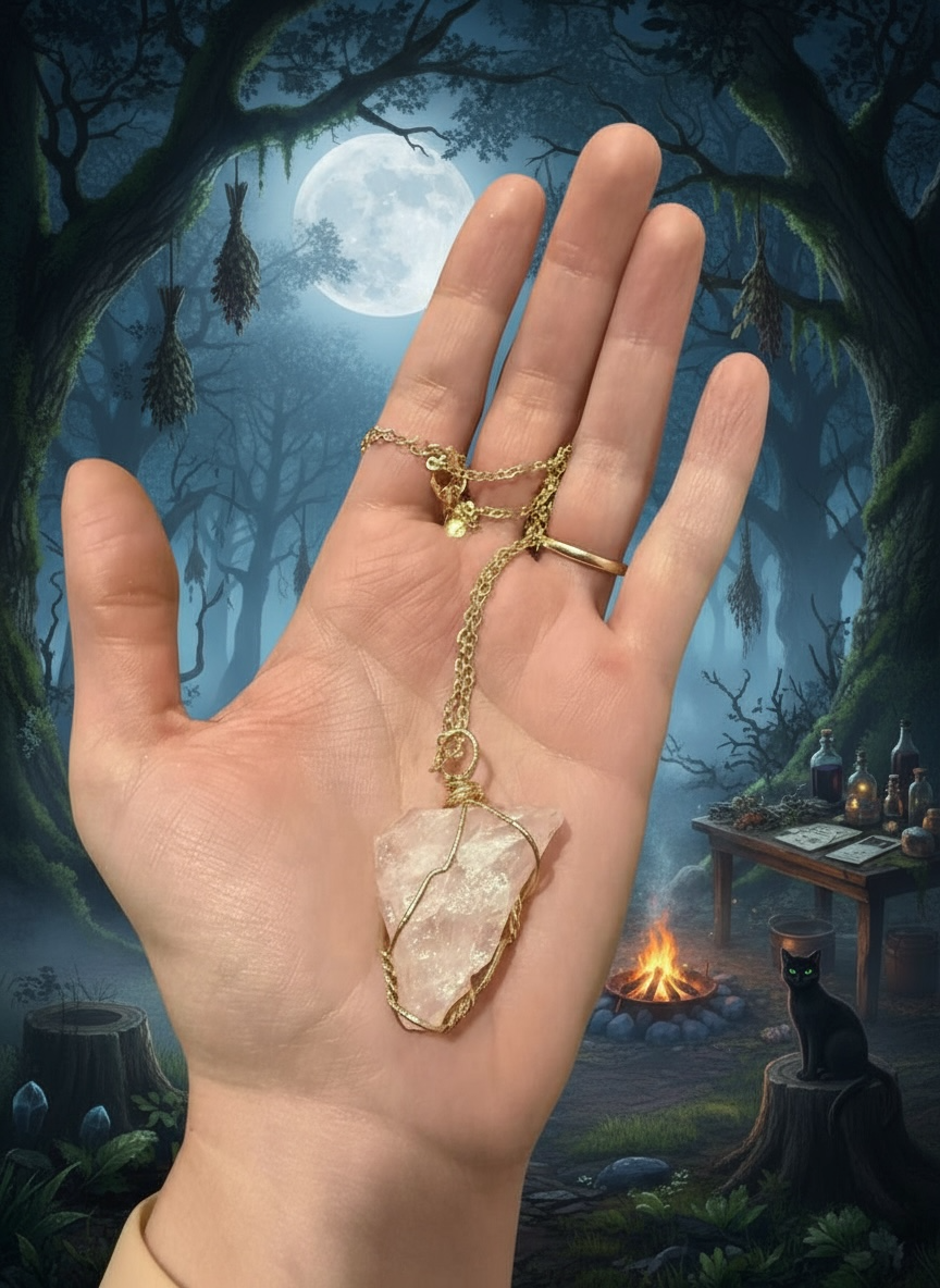 Raw Rose Quartz Necklace