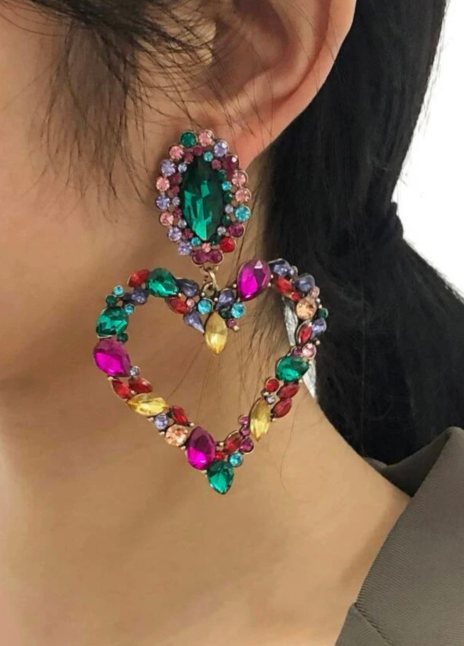 Shape Of My Heart Statement Earrings - duplicate