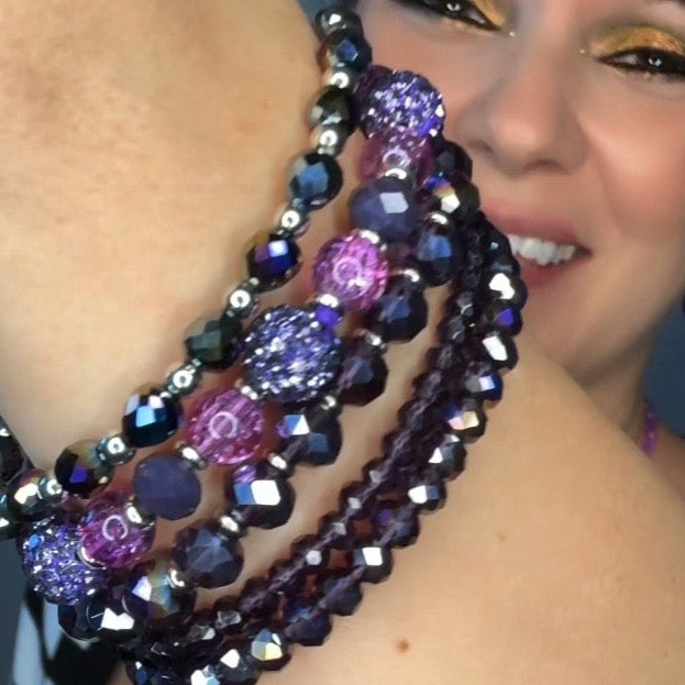 Charmed Purple Bracelet Stack