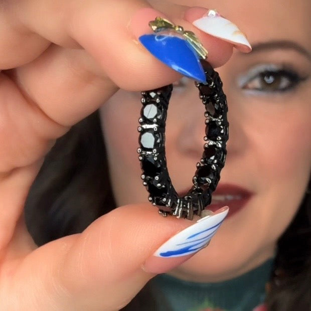 Black Dahlia Hoops