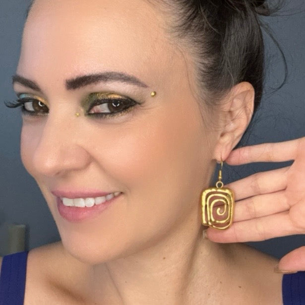 Hypnotizing Illusions Spiral Earrings -Silver or Gold