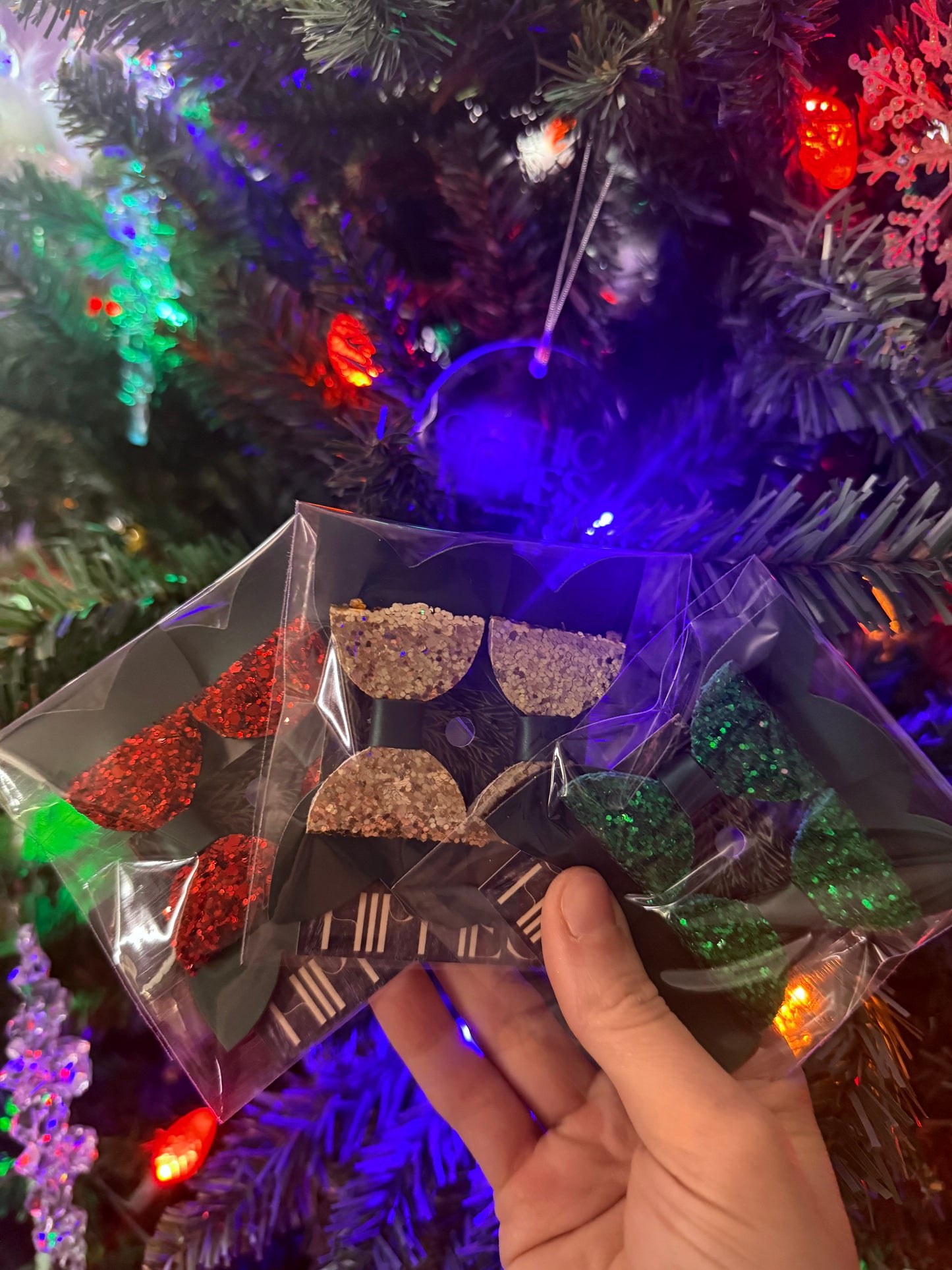 Glitter Pig Tail Bows