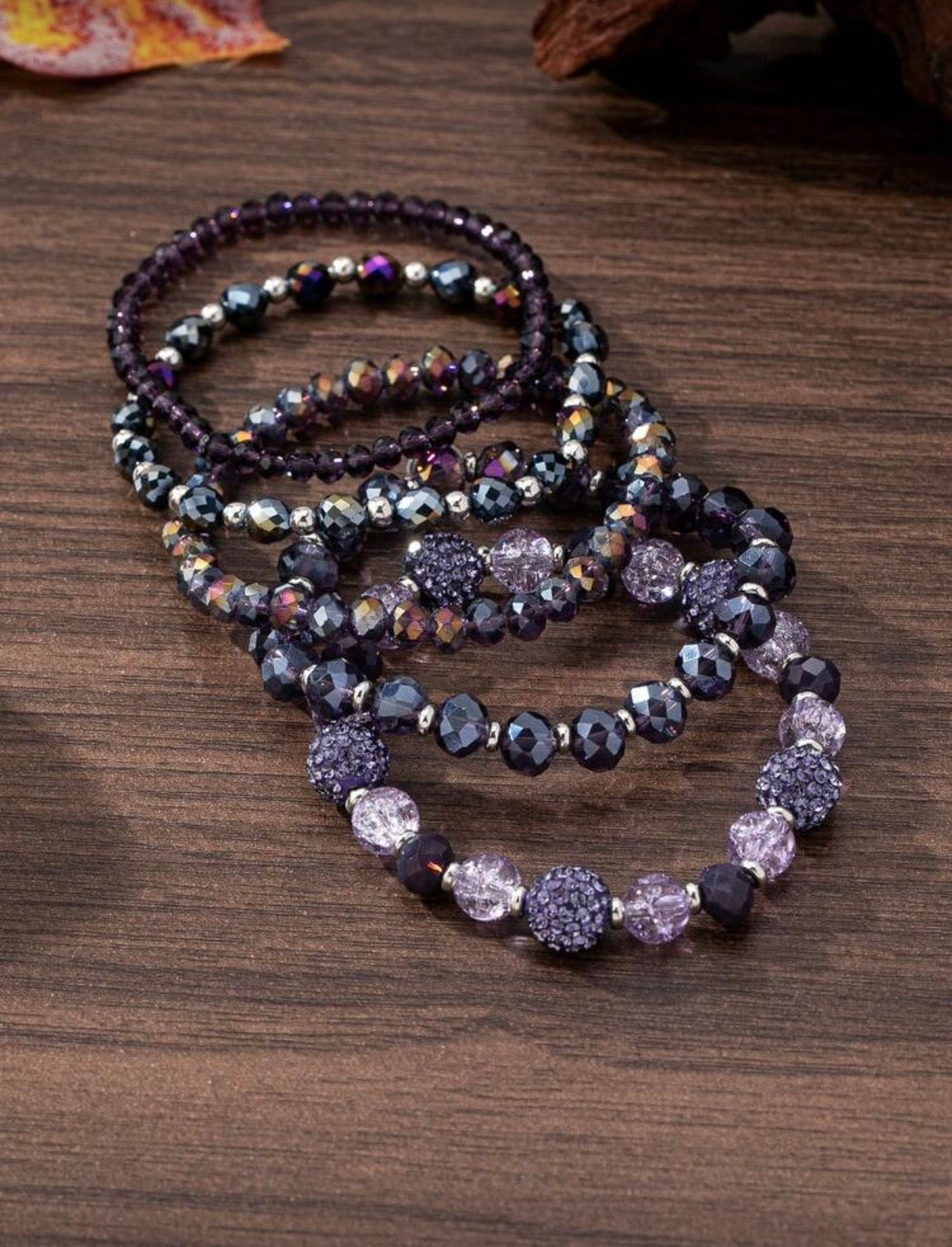 Charmed Purple Bracelet Stack
