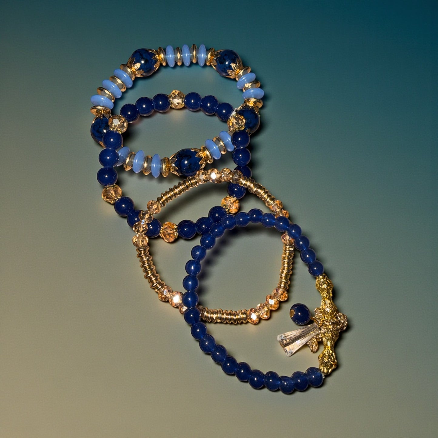 Vintage Heart 4 Piece Bracelets set