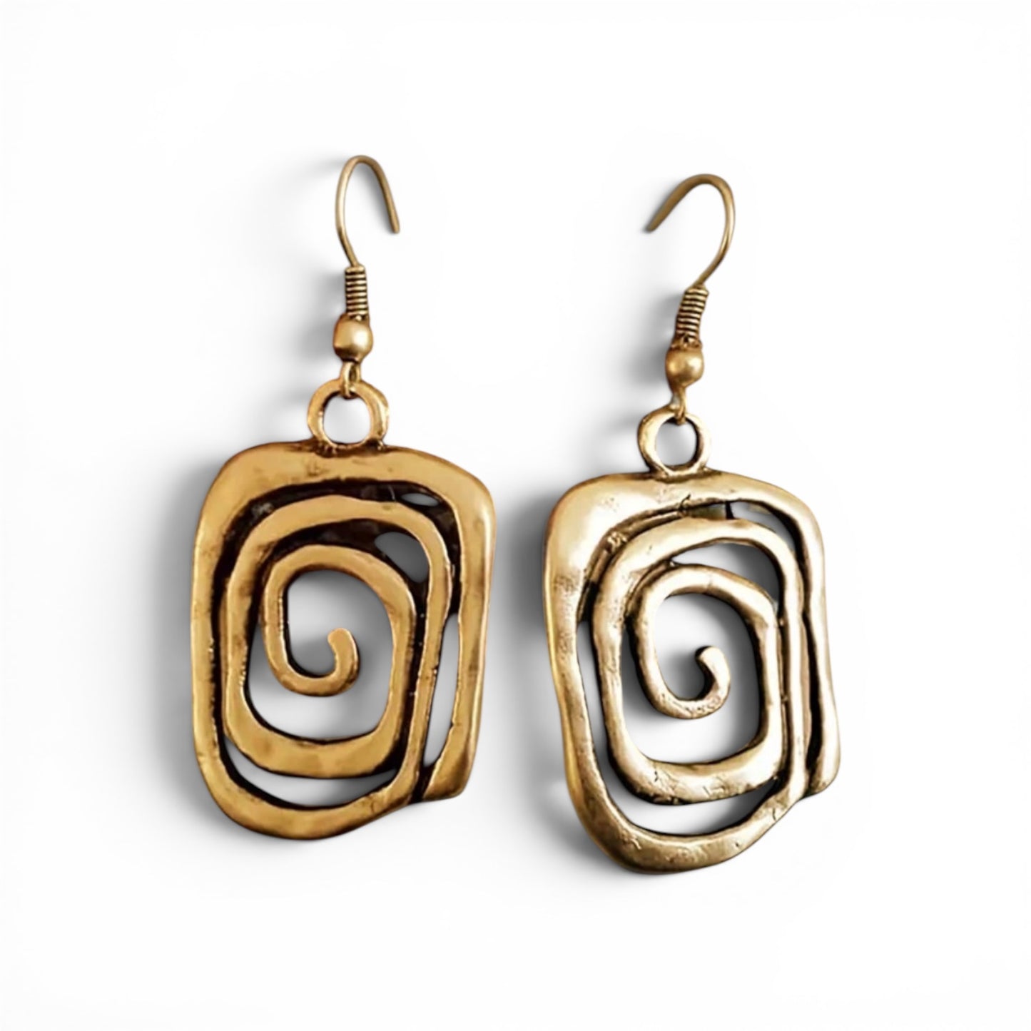 Hypnotizing Illusions Spiral Earrings -Silver or Gold