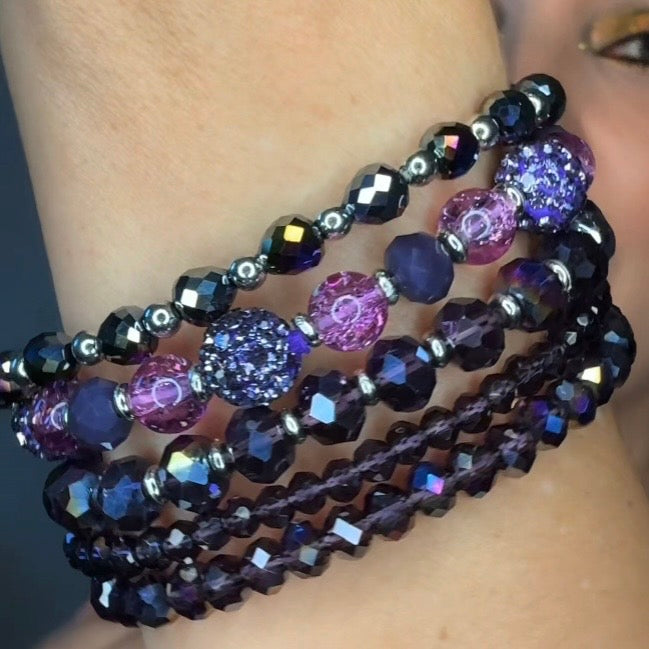 Charmed Purple Bracelet Stack