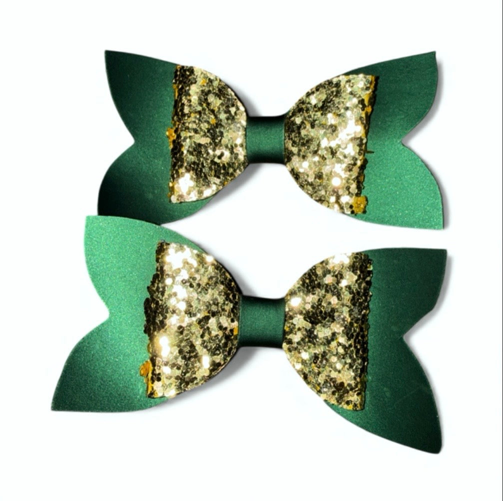 Glitter Pig Tail Bows