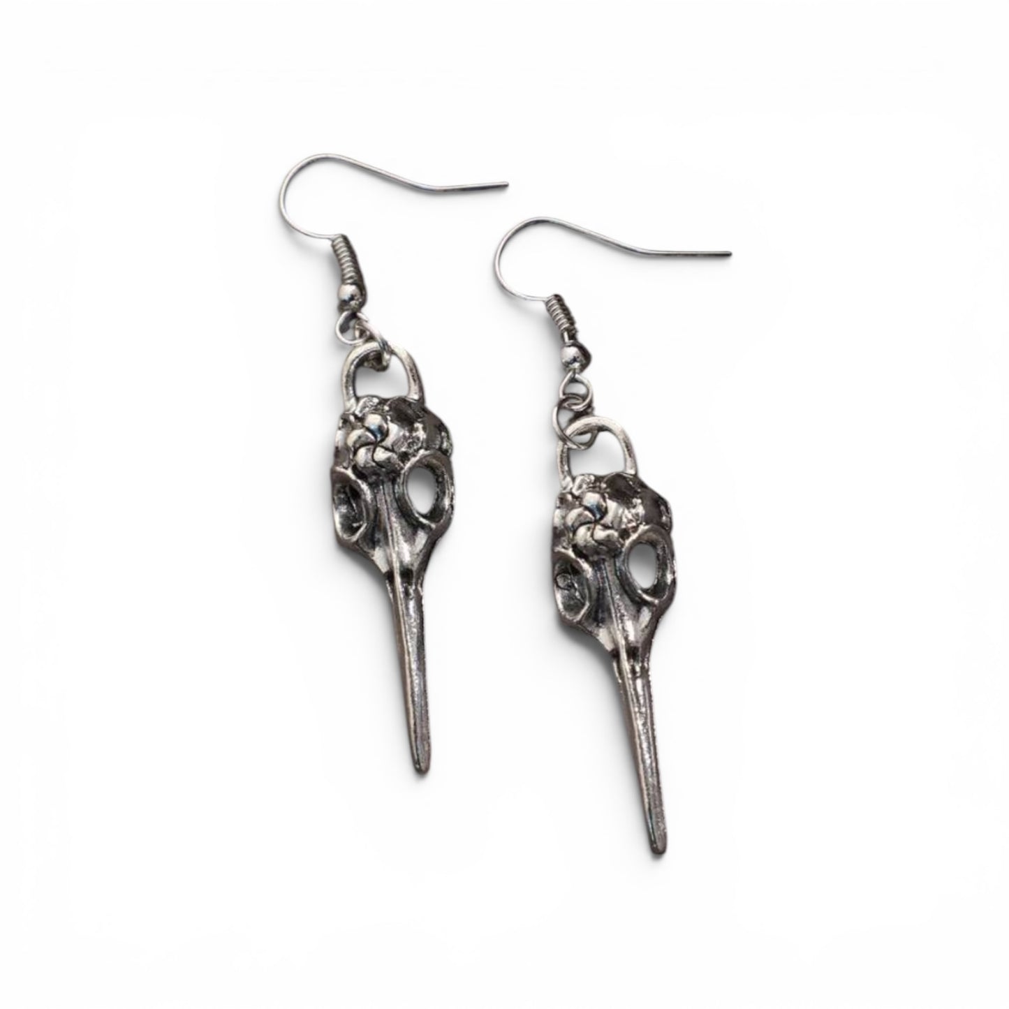 Ravens Relic Silver Earrings