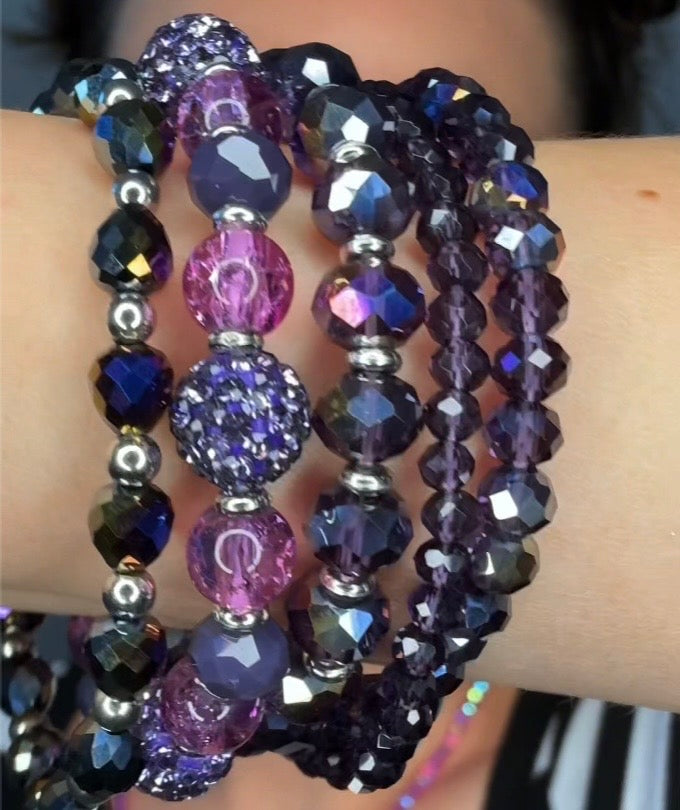 Charmed Purple Bracelet Stack