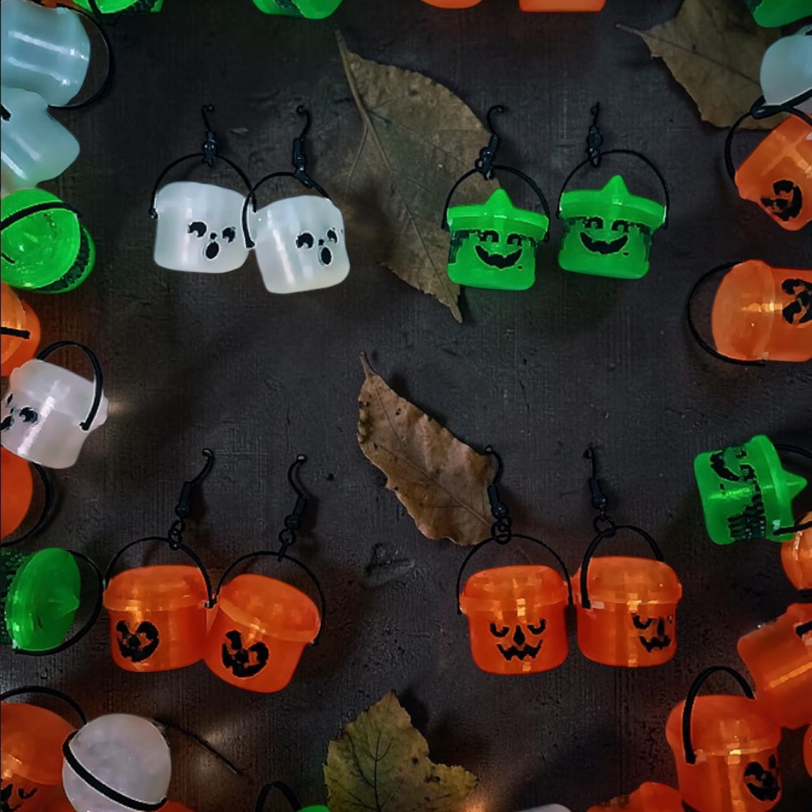 Halloween Character Bucket Earrings