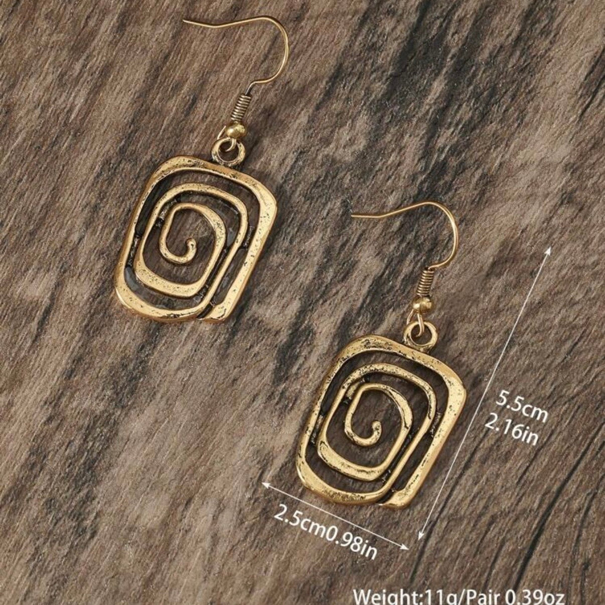 Hypnotizing Illusions Spiral Earrings -Silver or Gold