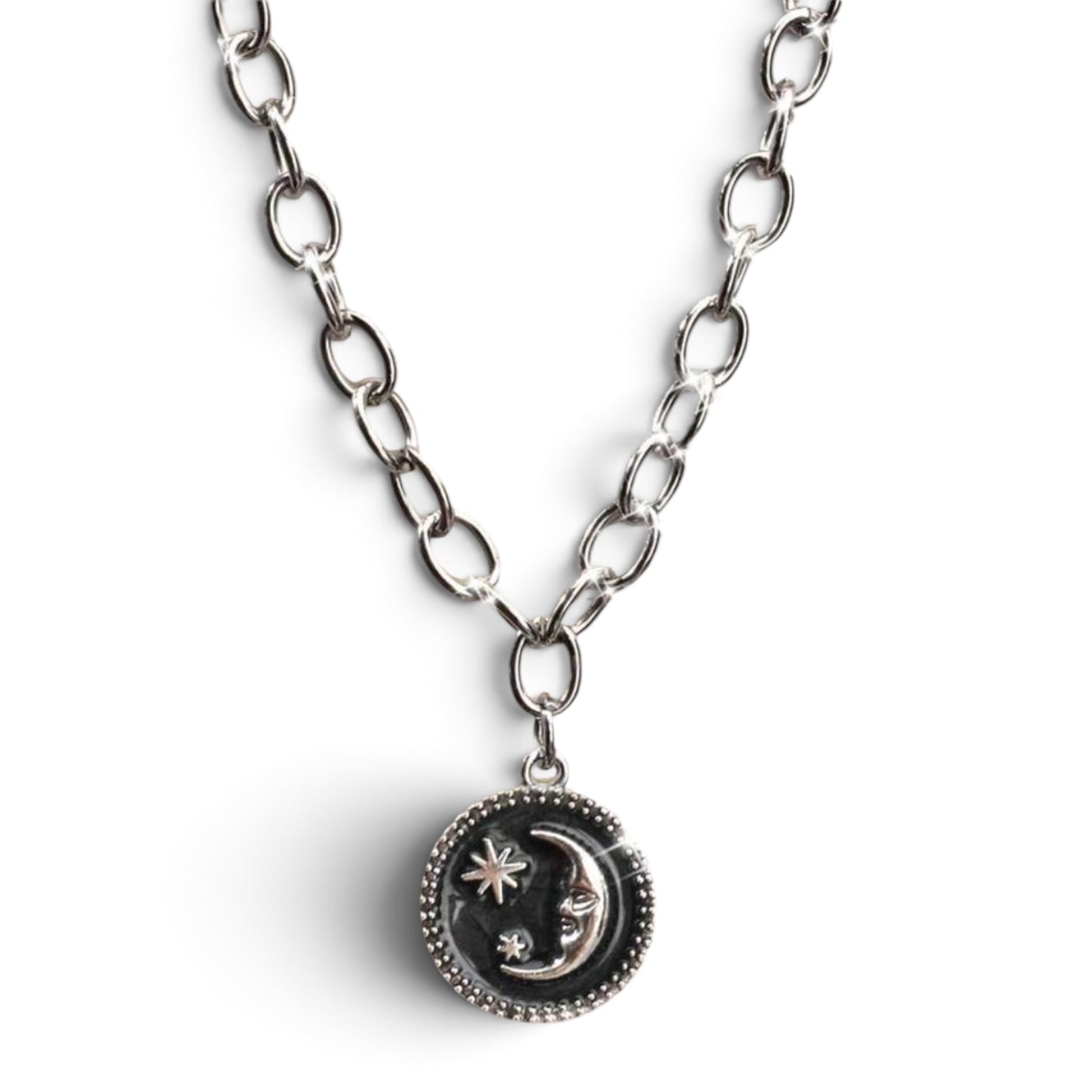 Moon In The Night Necklace Stainless Steel