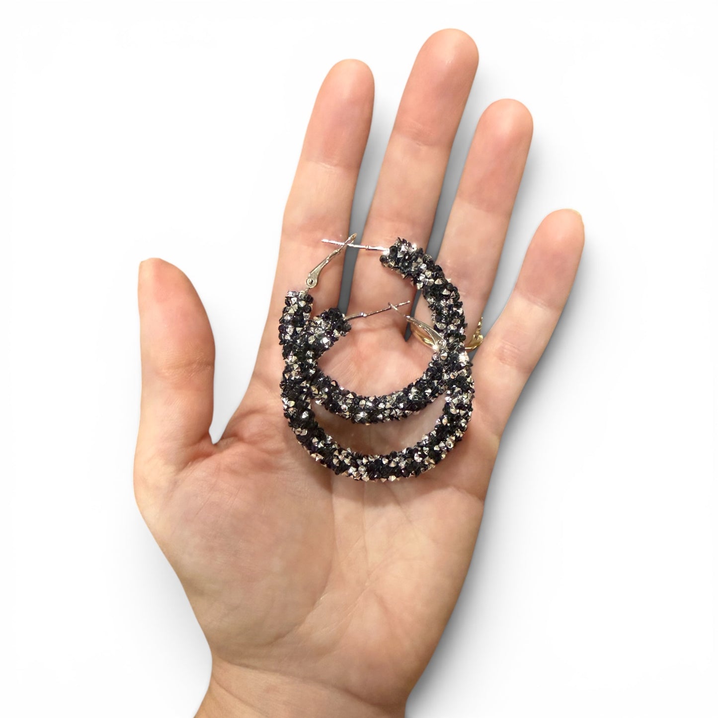 Lost In Space Black Sugar Hoop Earrings