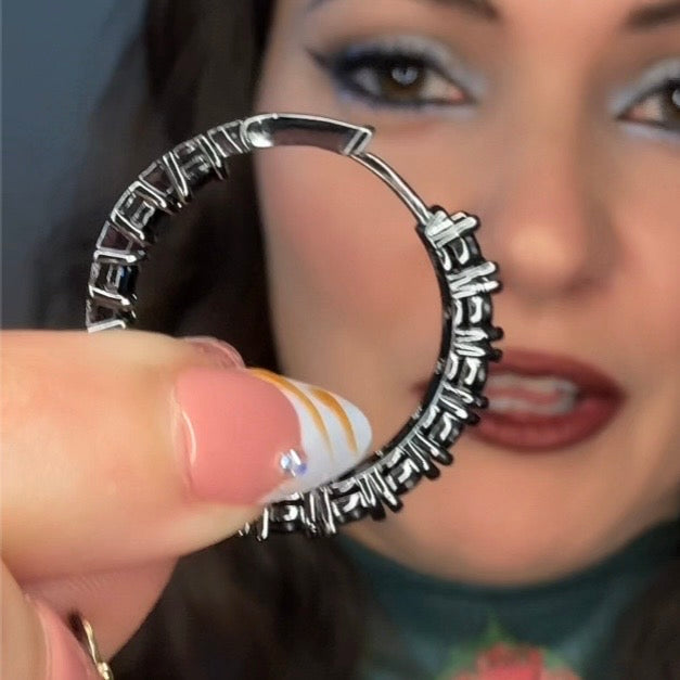 Black Dahlia Hoops