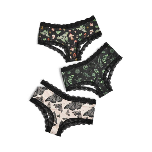 Gothic Moth Pantie 3pc Set