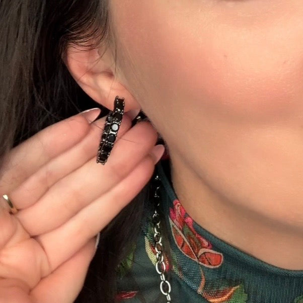 Black Dahlia Hoops