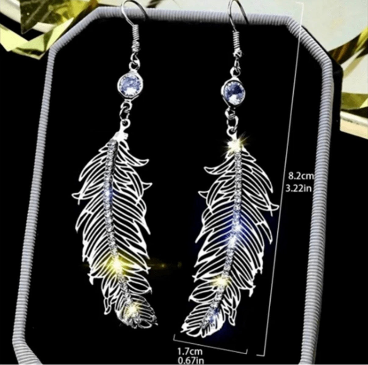 Silver Lining Feather Earrings