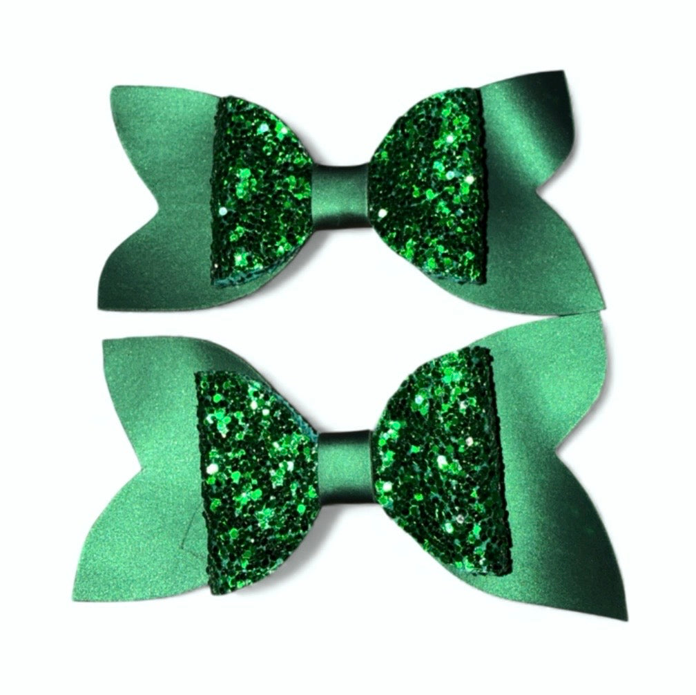 Glitter Pig Tail Bows