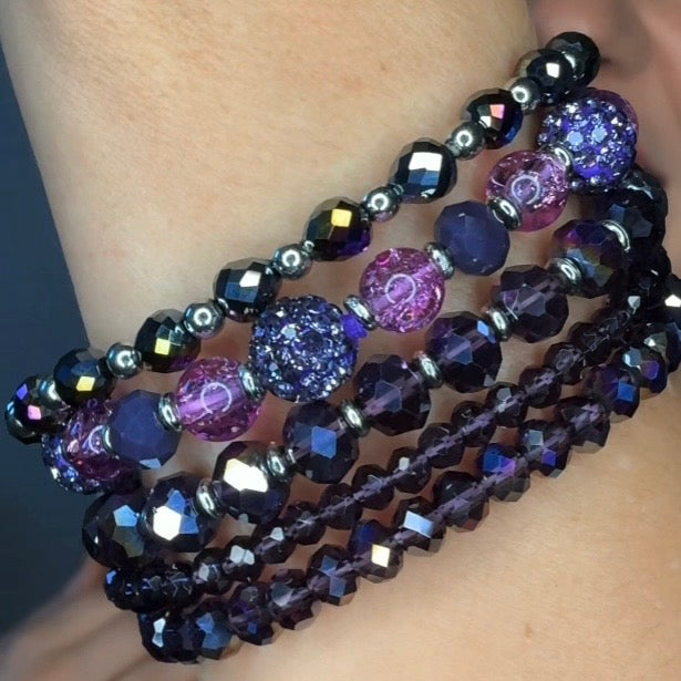 Charmed Purple Bracelet Stack