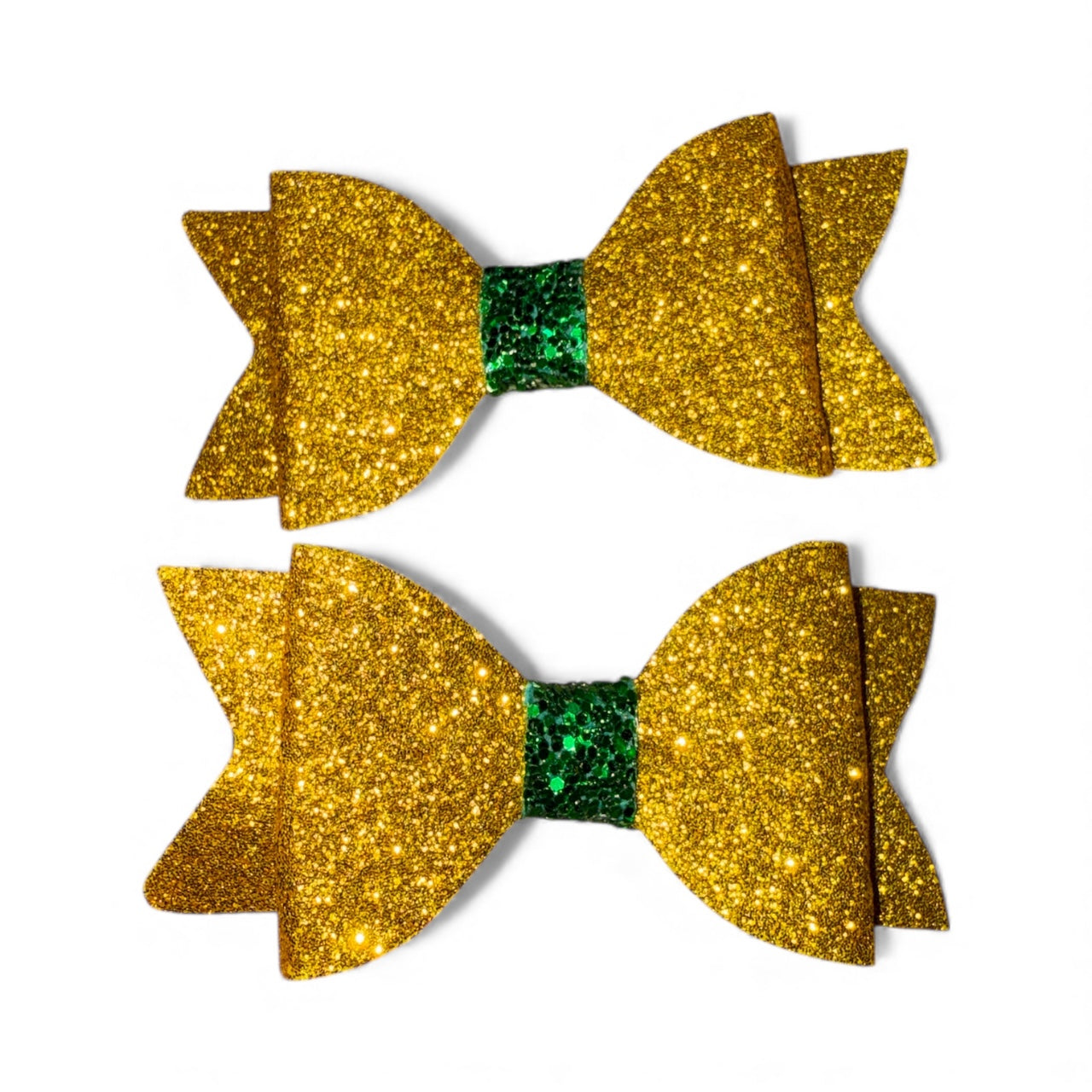 Gold Pig Tail Bows