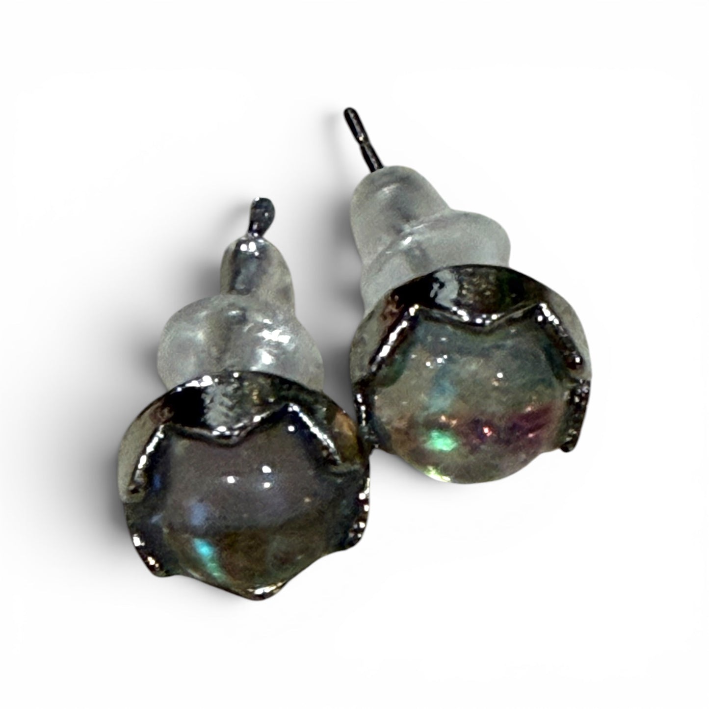 Over The moon -Sterling Silver Stud Earrings