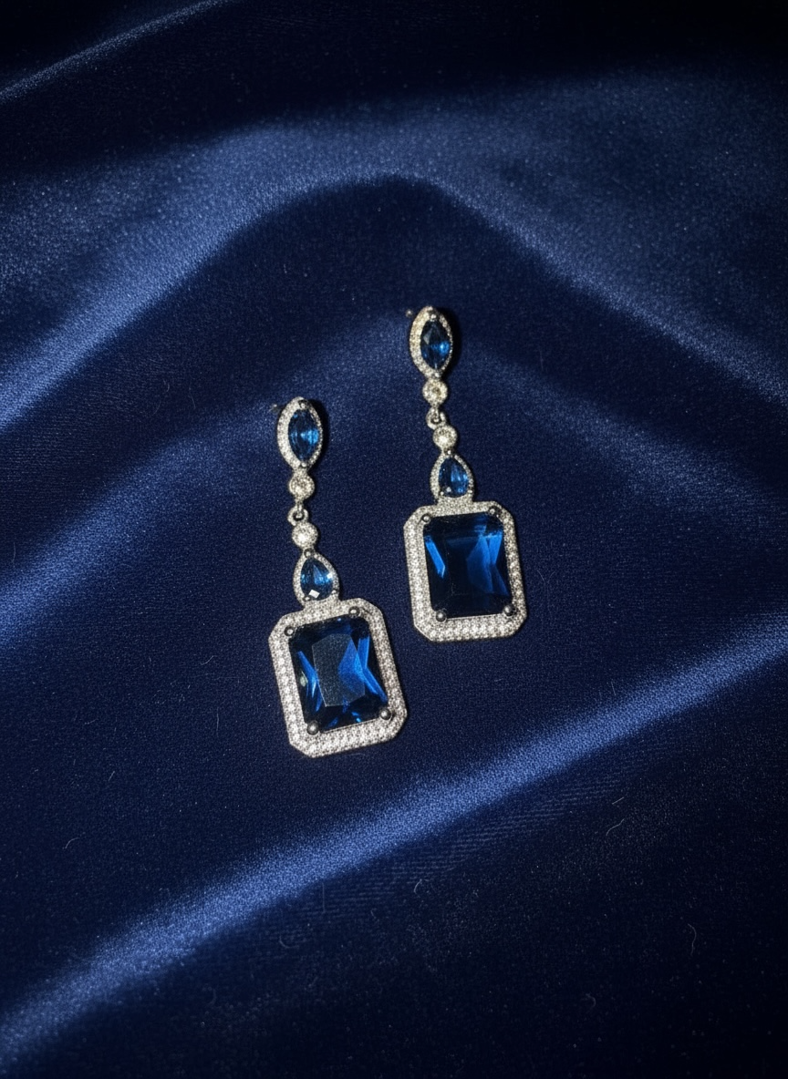 Sapphire Fire Earrings