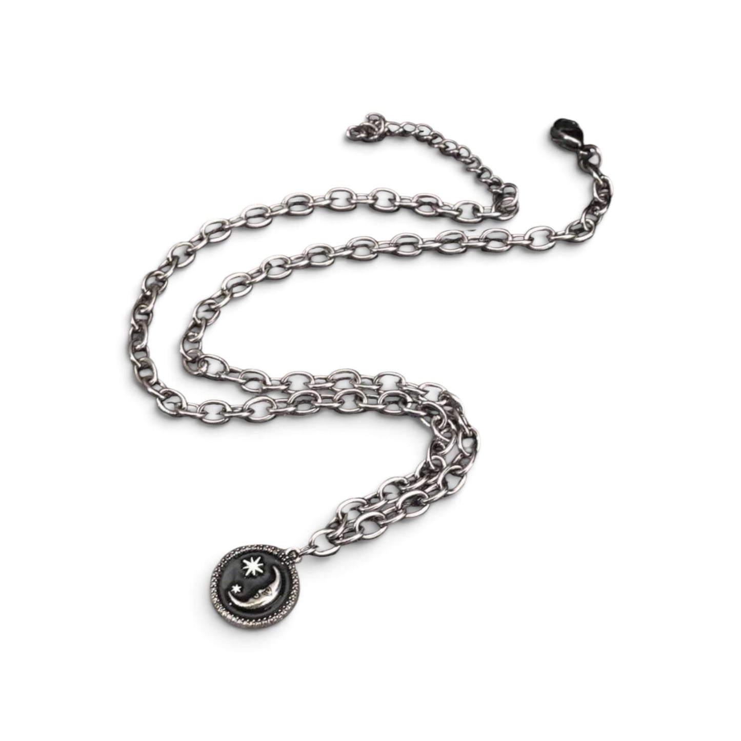 Moon In The Night Necklace Stainless Steel