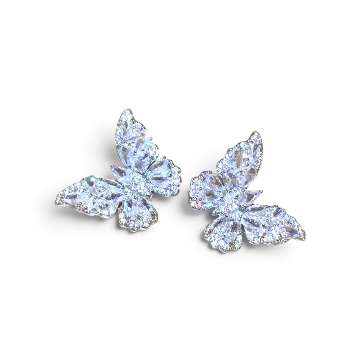 Crystal Wings Butterfly Earrings