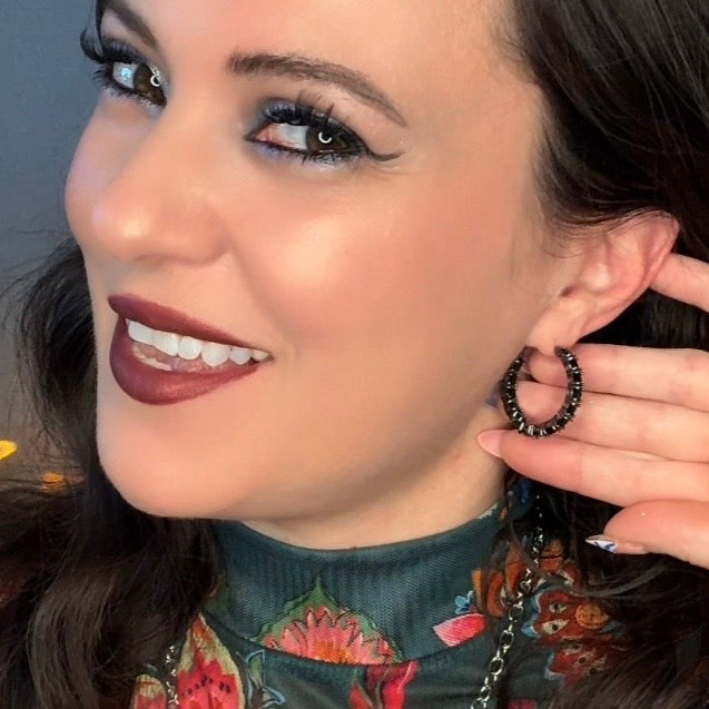 Black Dahlia Hoops