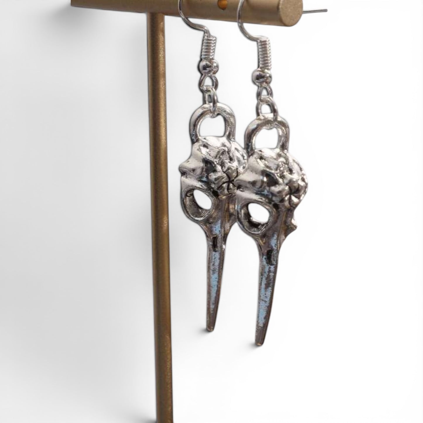 Ravens Relic Silver Earrings