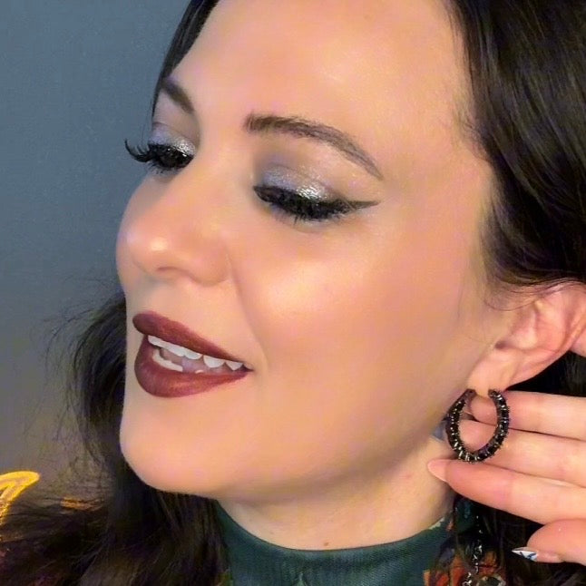 Black Dahlia Hoops