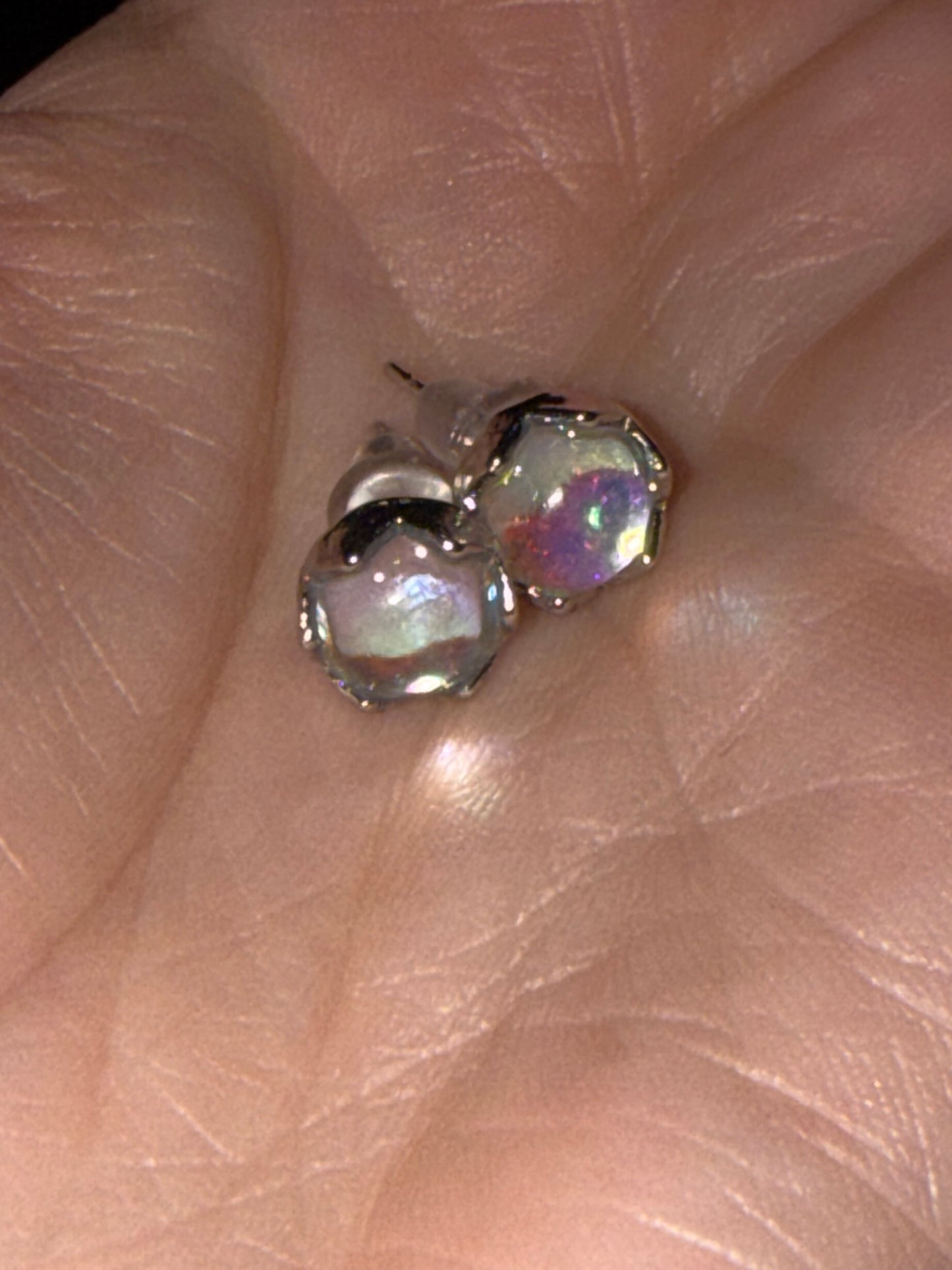 Over The moon -Sterling Silver Stud Earrings