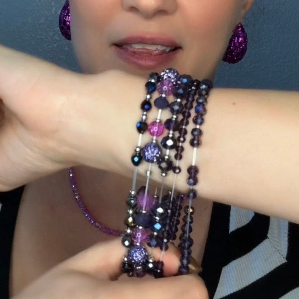 Charmed Purple Bracelet Stack